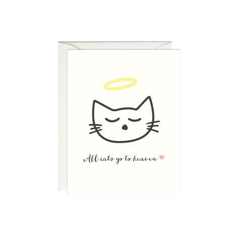 All Cats Go To Heaven Sympathy Card