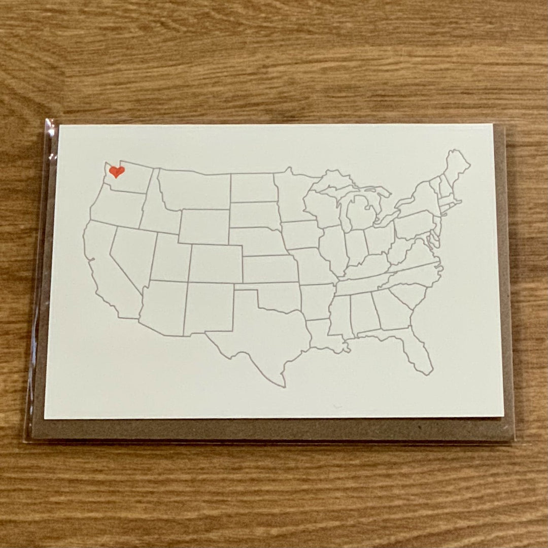 Heart Over Seattle Card