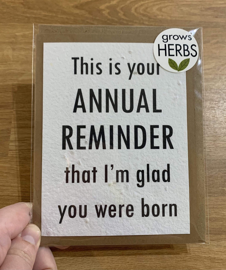Annual Reminder Birthday Card