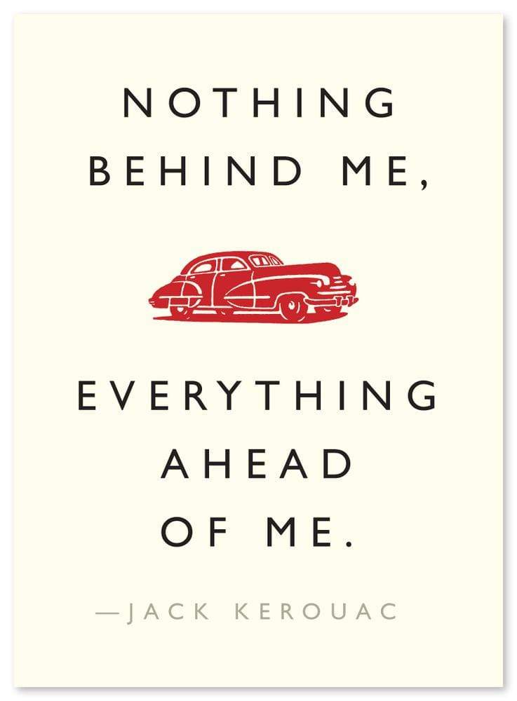 Kerouac "Everything Ahead" Quote Card