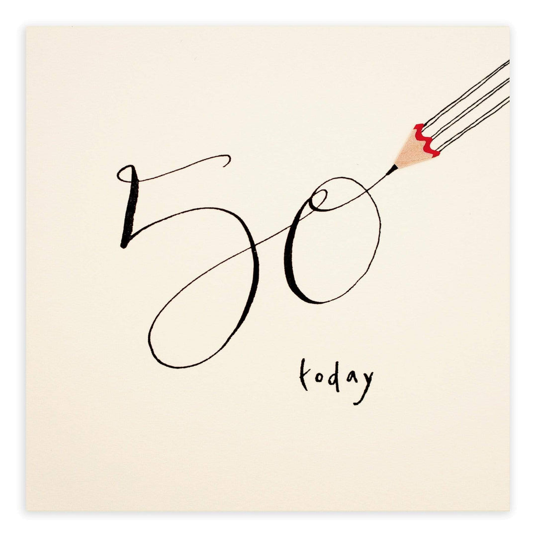50th Birthday Pencil Shavings Card