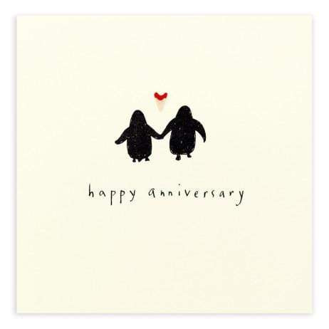 Anniversary Penguin Pencil Shavings Card