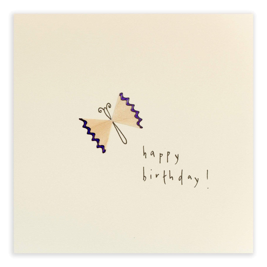 Butterfly Birthday Pencil Shavings Card