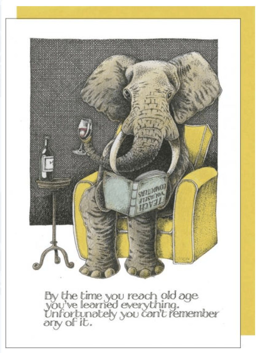 Old Elephant Card