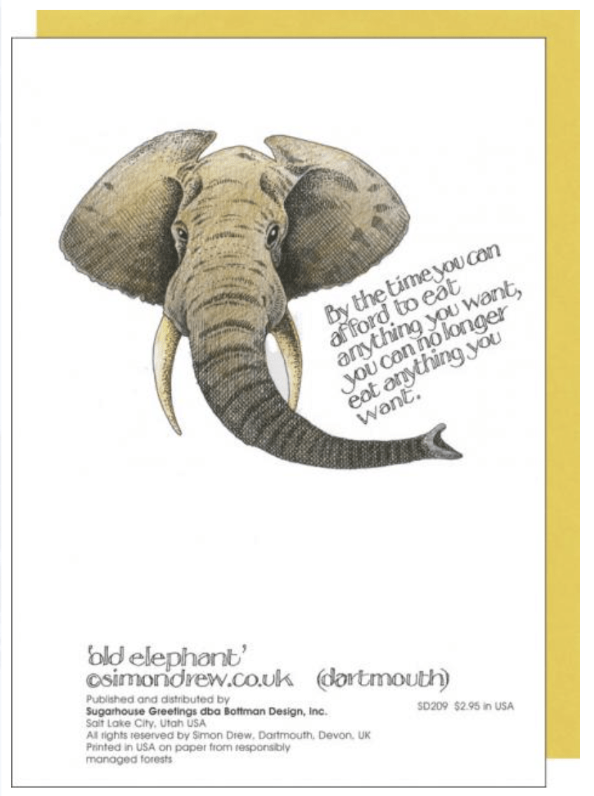 Old Elephant Card