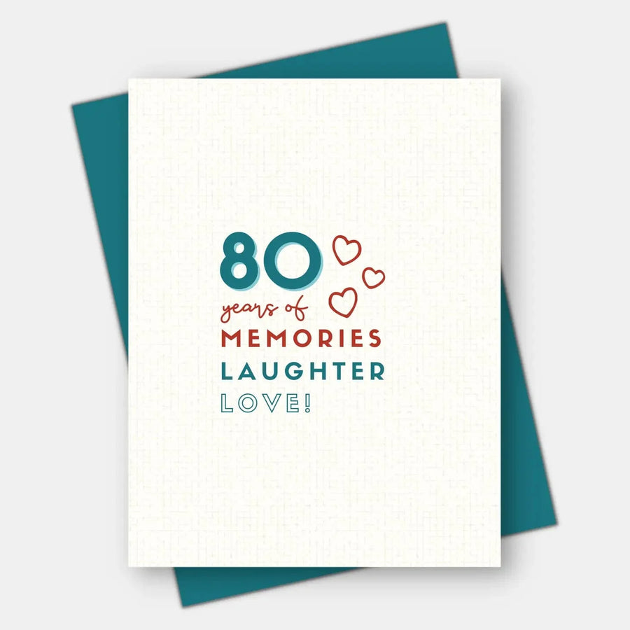 Age-Friendly Vibes Card 80 Years of Memories Card