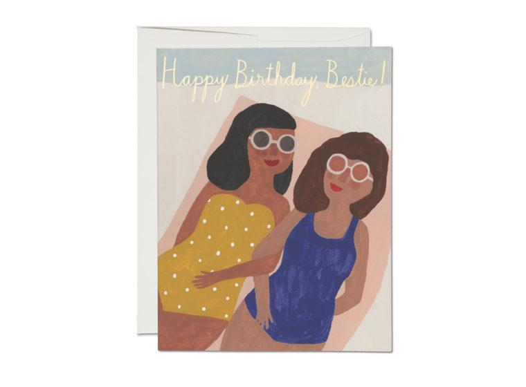 Besties Foil Birthday Card