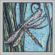 Dragonfly in Blue Enclosure Card
