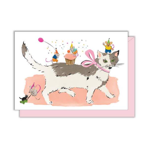 Cat Birthday Enclosure Card