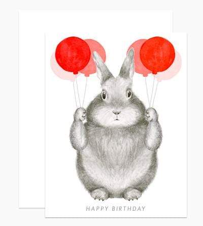 The Birthday Bunny with Balloons card