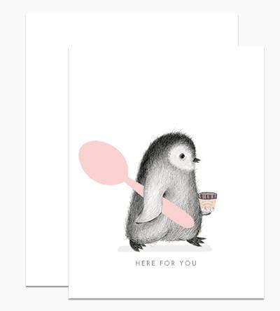 Here for You Penguin Card