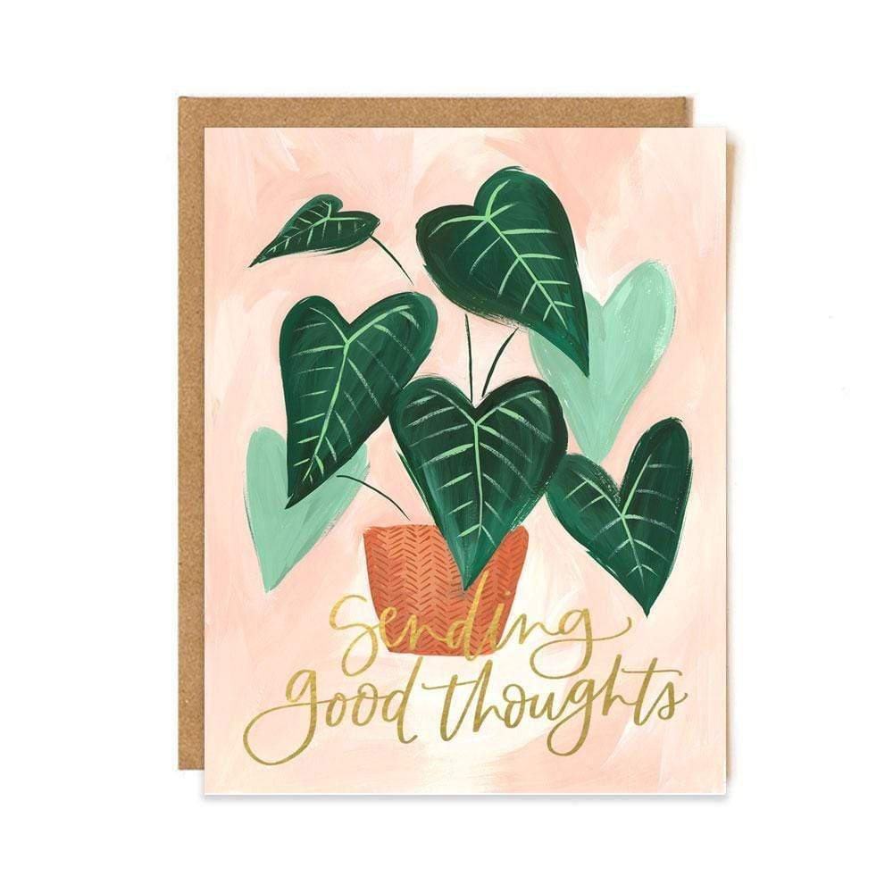 Green Leaf Good Thoughts Card