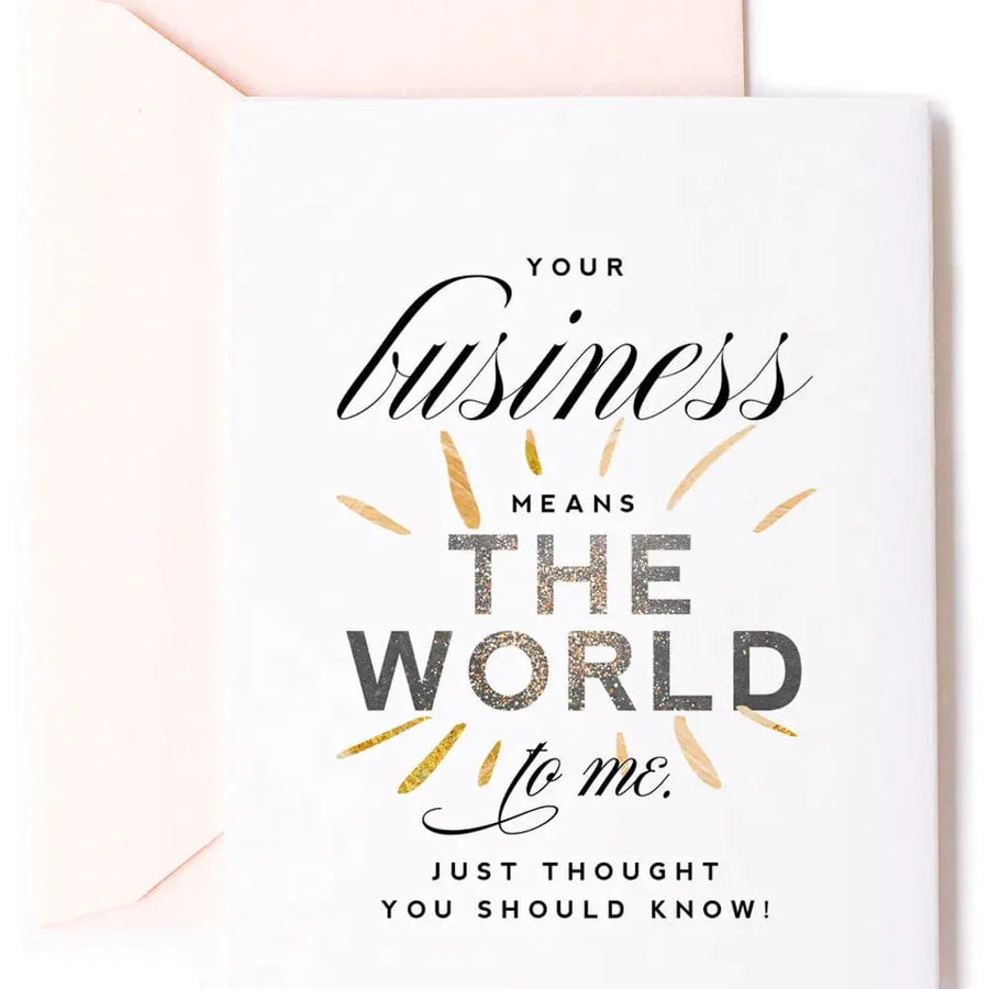 Kitty Meow Boutique Card Your Business Means the World Card