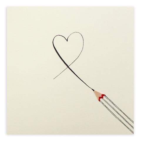 Heart Pencil Shavings Card