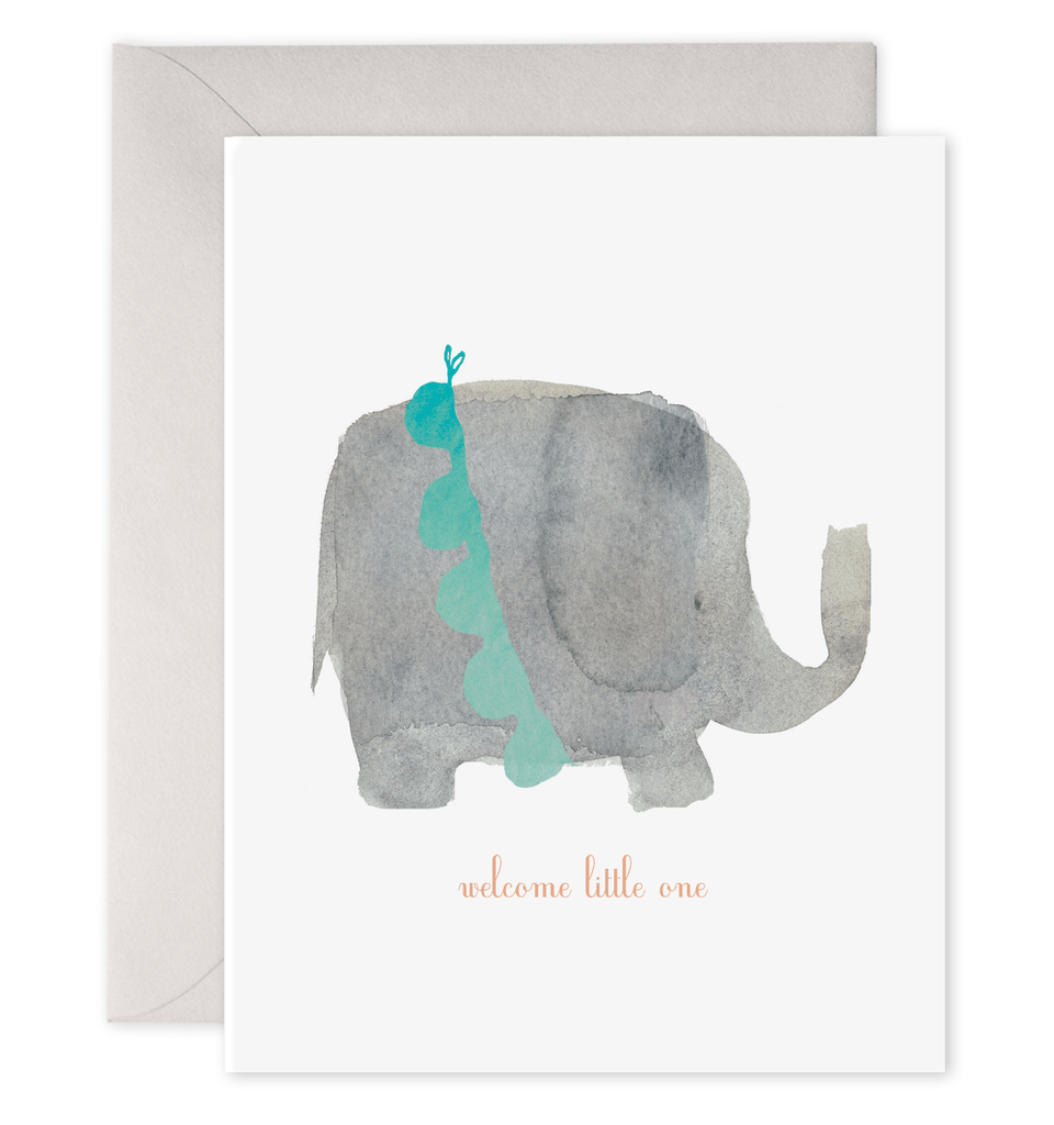 Welcome Little One Elephant Card
