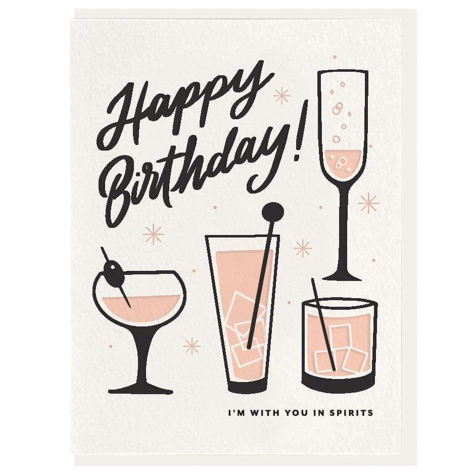 With You In Spirits Birthday Card