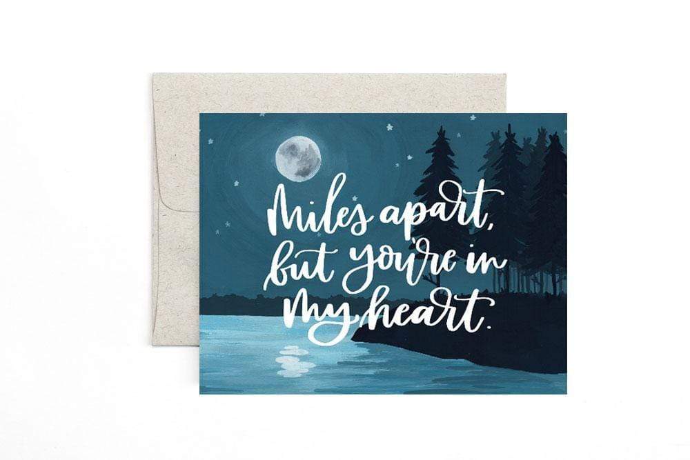 Miles Apart Moon Card