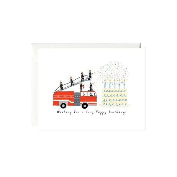 Birthday Firetruck Birthday Card