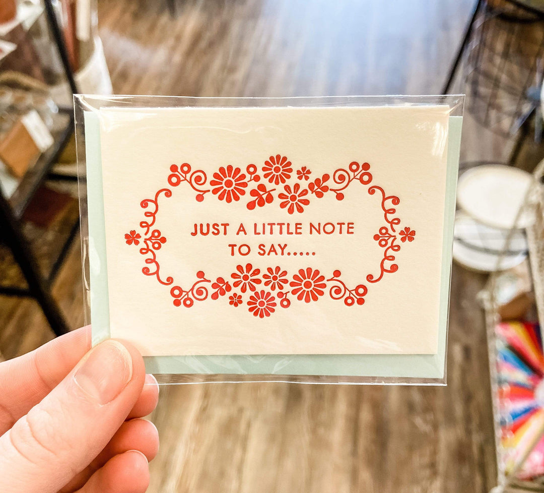 Just a Little Note Enclosure Card