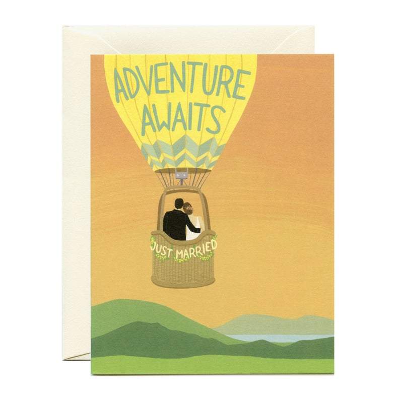 "Adventure Awaits" Wedding Card