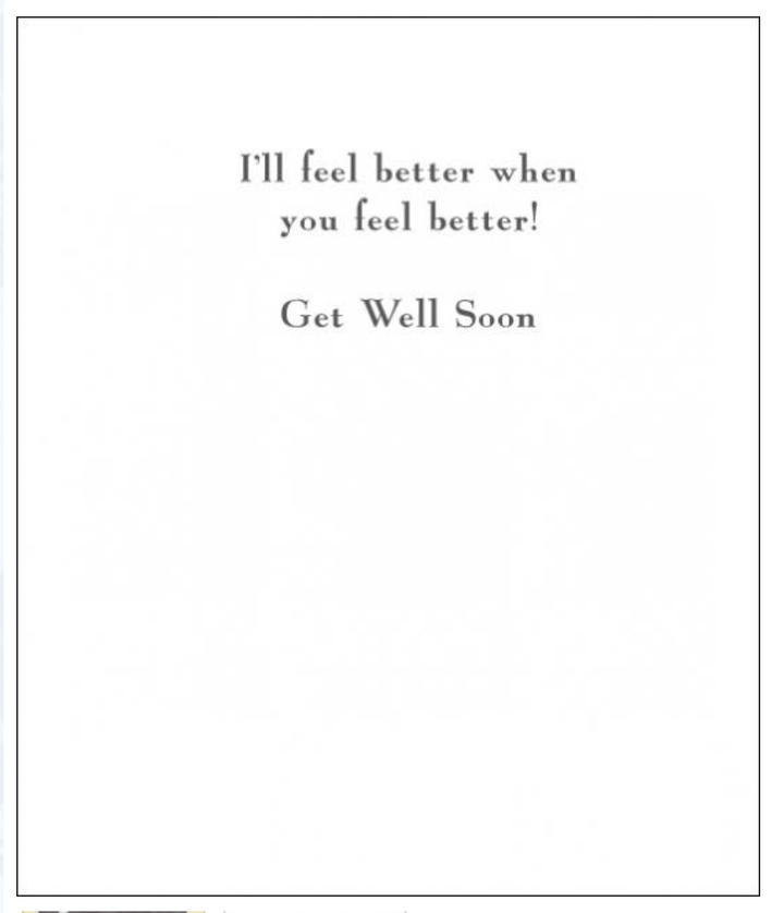 Looking Out Get Well Soon Card