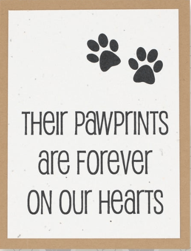 Their Pawprints Are Forever on Our Hearts Card