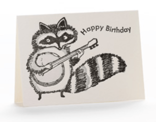 Happy Birthday Raccoon Enclosure Card