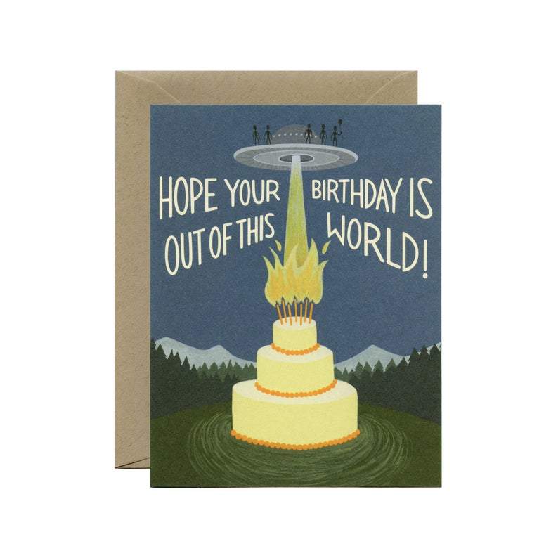 "Hope Your Birthday Is Out Of This World!" Card