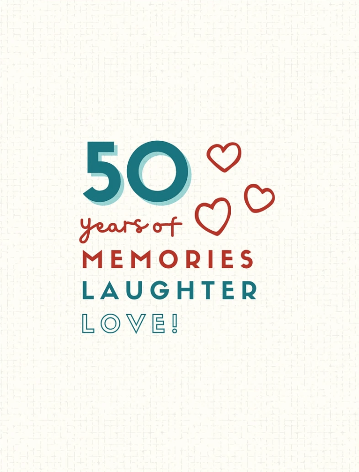 Age-Friendly Vibes Card 50 Years of Memories Card