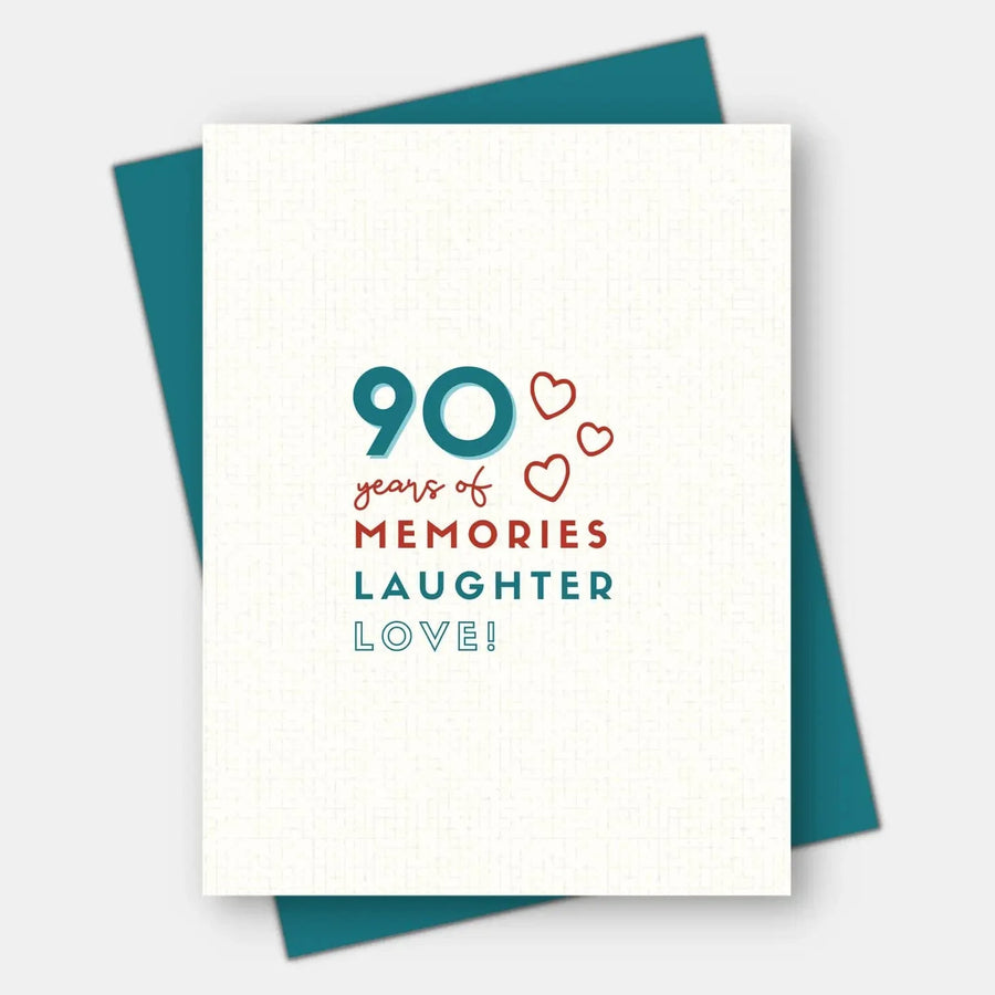 Age-Friendly Vibes Card 90 Years of Memories Card