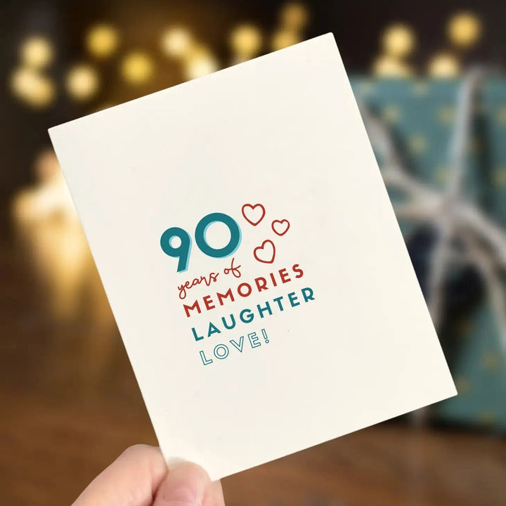 Age-Friendly Vibes Card 90 Years of Memories Card