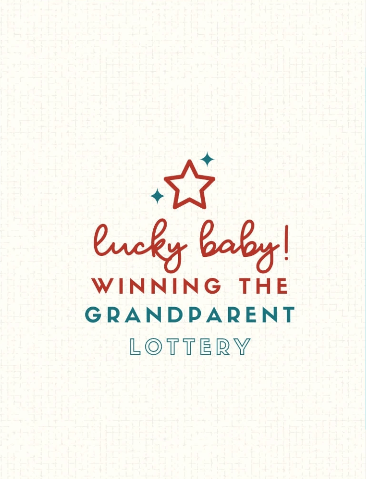 Age-Friendly Vibes Card Lucky Baby, Winning the Grandparent Lottery Card