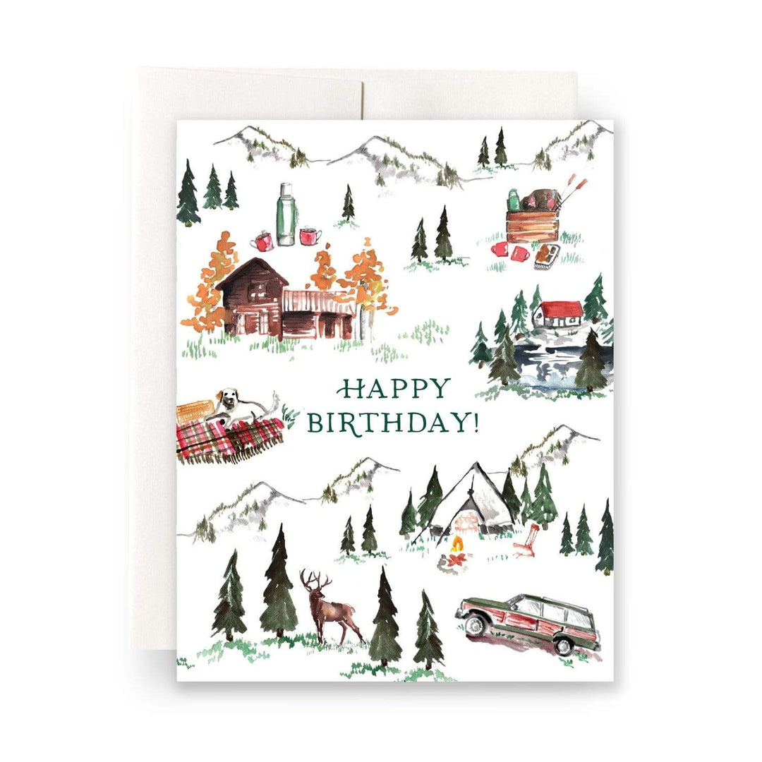 Alpine Lodge Birthday Card