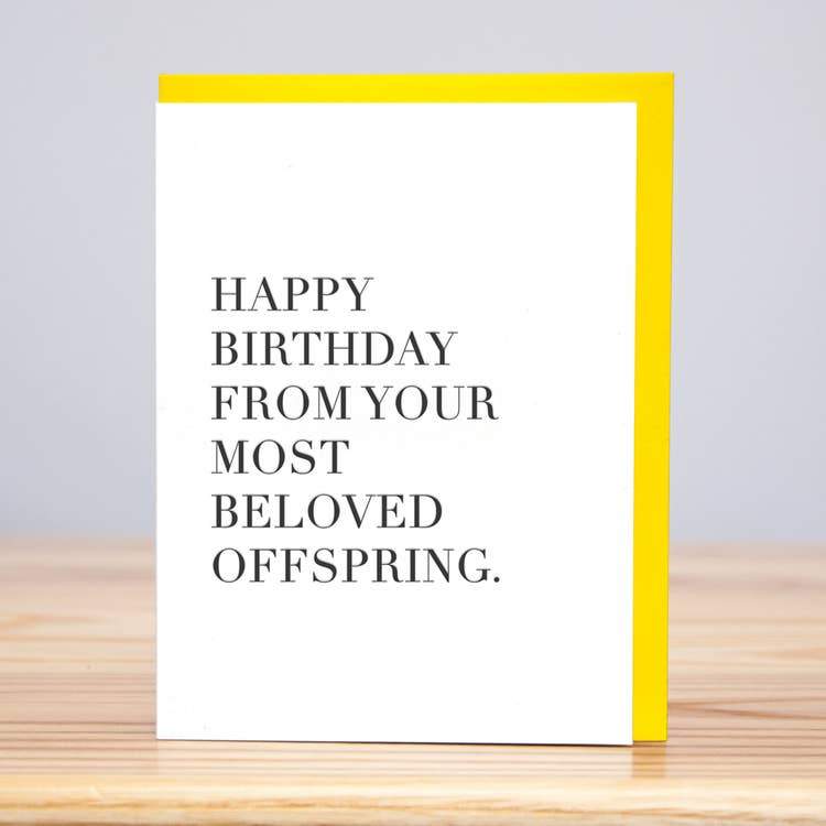 Beloved Offspring Birthday Card