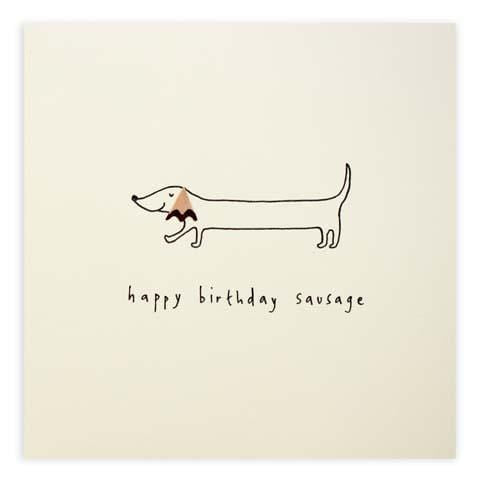Birthday Sausage Dog Pencil Shavings Card