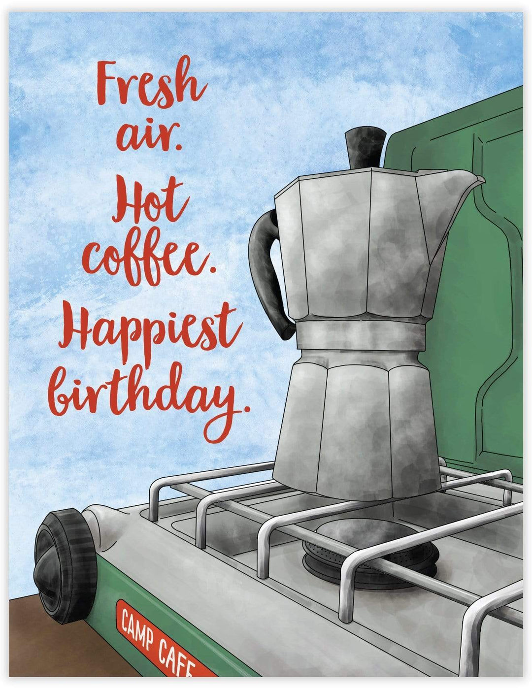 Camp Coffee Birthday Card