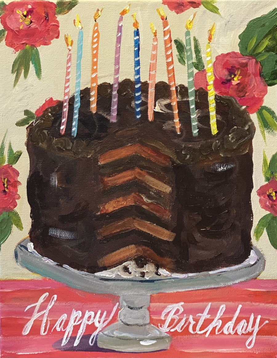 Carpe Diem Papers Card Chocolate Birthday Cake Greeting Card