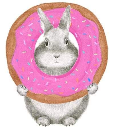 Donut Bunny Birthday Card