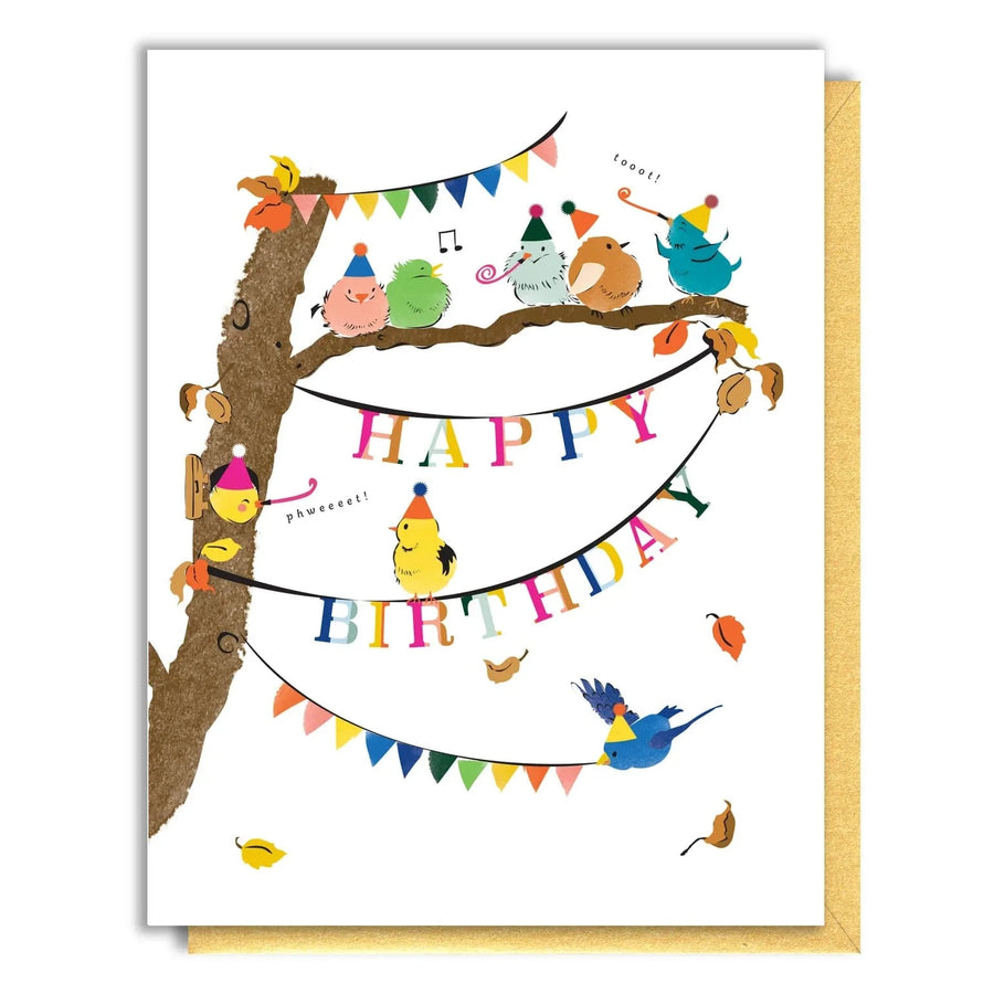 Driscoll Designs Card Birthday Party Birds Card