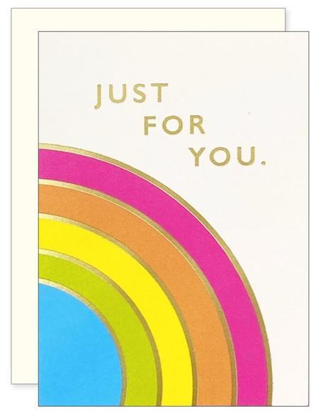 Just For You Rainbow Enclosure Card