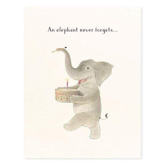 An Elephant Never Forgets Belated Birthday Card