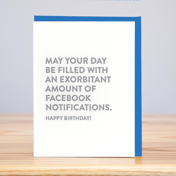 Facebook Notifications Birthday Card