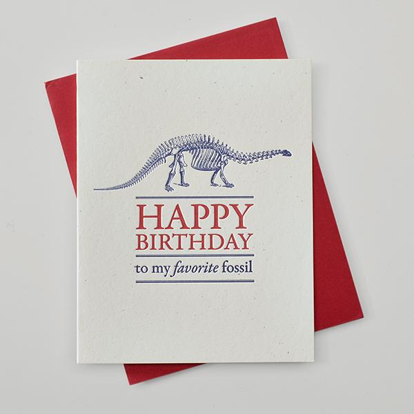 Favorite Fossil Birthday Card