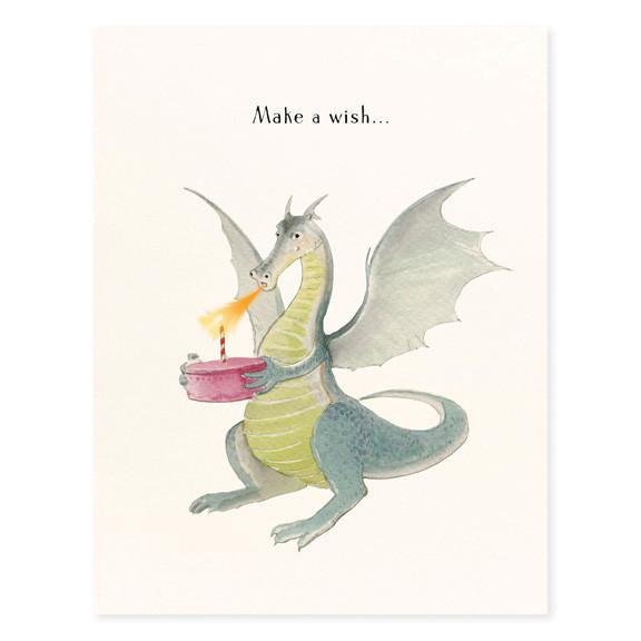 Make a Wish Dragon Birthday Card