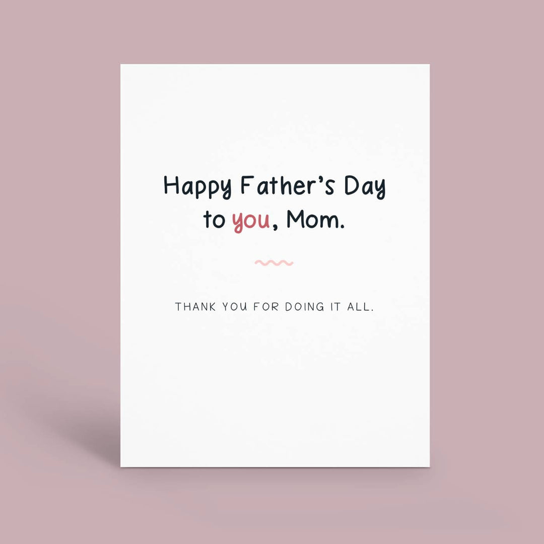 Hey Weegs Card Father's Day to Mom Card