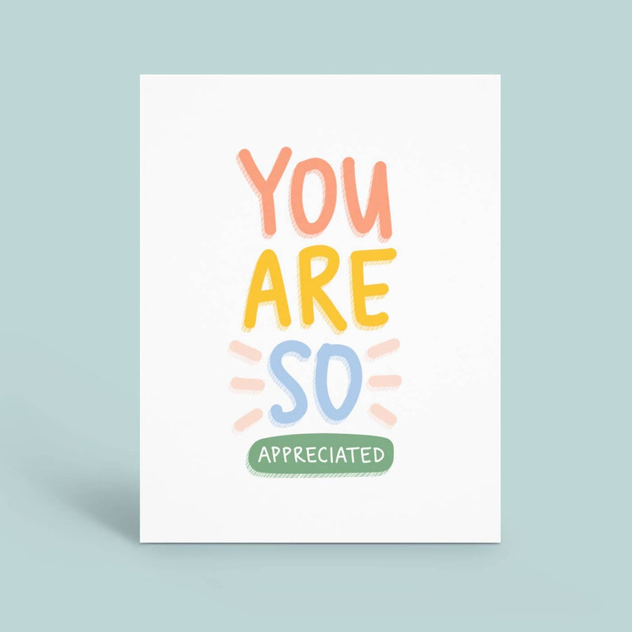 Hey Weegs Card You Are So Appreciated Card