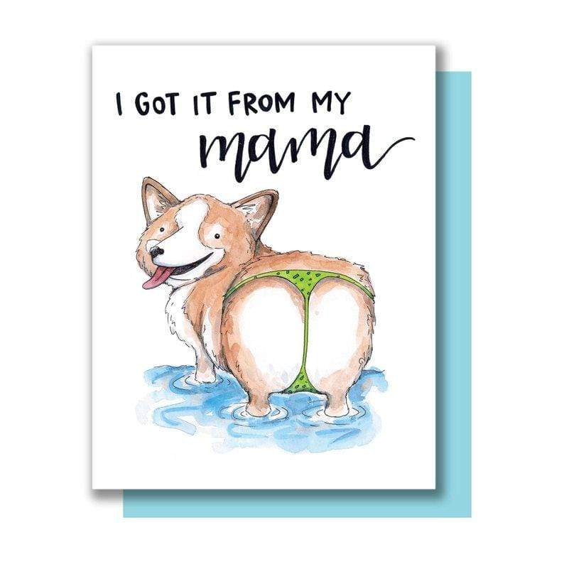 Corgi Mama Single Card