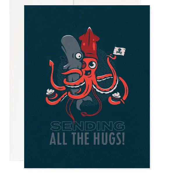 Johnny Cupcakes Card Sending Hugs Squid Card