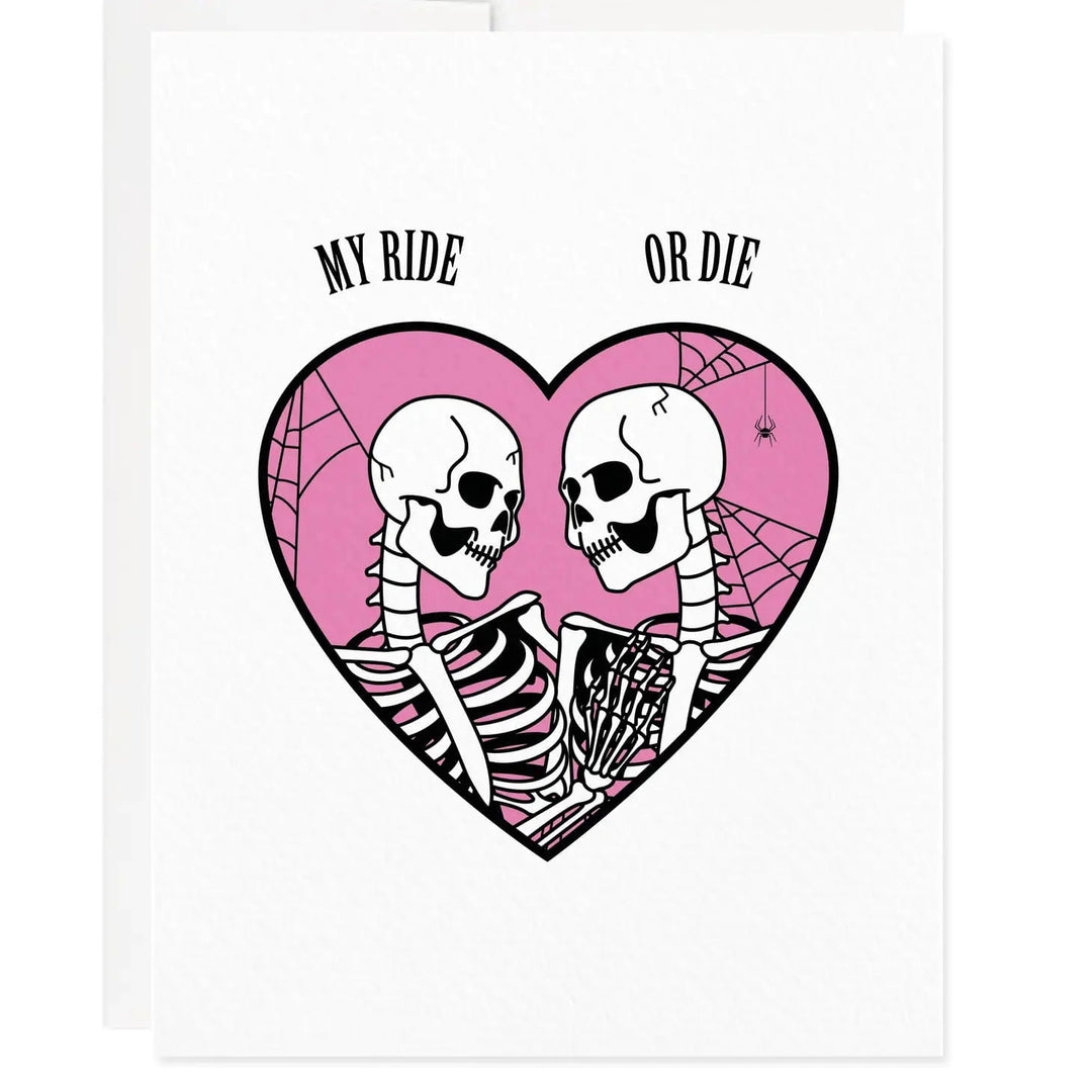 Johnny Cupcakes Card Skeleton Ride or Die Card