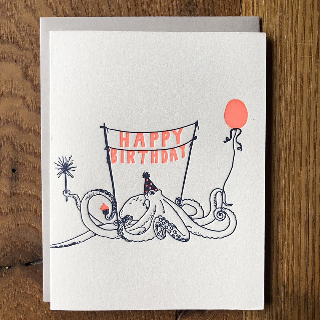 Lark Press Card Happy Birthday Octopus Card